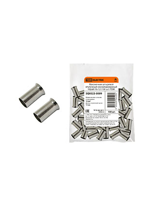 SQ0523-0009, Наконечник штыревой втулочный неизолированный НШвН 16-12 (100 шт)
