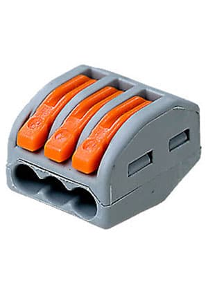 222-413, Клемма соединительная 3Х0.08, 2.5-4.0 кв.мм,