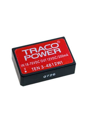 TEN3-4812WI, DC/DC,3W,DIL24, 18-75V/12V,250mA, 1500VDC,Ind.
