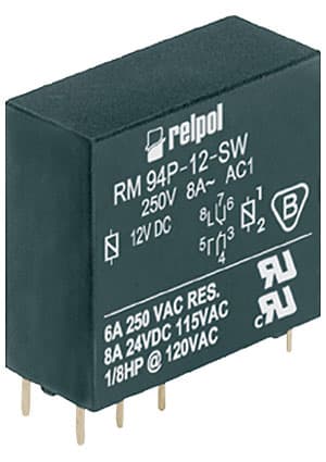 RM94-1012-35-1012, Реле 12VDC 2 Form C 250VAC/8А
