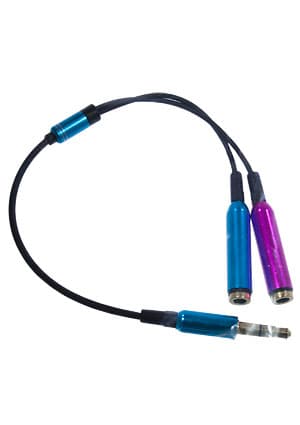 3-0323, Переходник шт 3.5 st-2 гн 3.5 st мetal-gold, 0.2 м