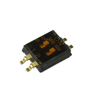 DHN-02-T-V, DIP переключатель 2поз. SMD 1.27мм