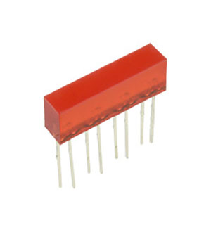 L-865/4IDT, 5x22mm light bar/red 625nm/red diffused/5-10mcd/120