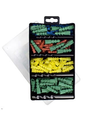 29111-H4-120, Набор сверл по бетону с дюбелями,(5,6,8,10мм)120пред.