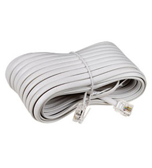 18-3101, Телефонный удлинитель 6P4C,L=10.00м., белый