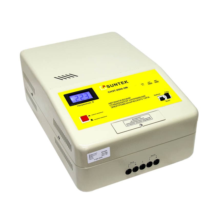 Стабилизатор напряжения SUNTEK-ЭМ 8500 ВА: 120-285В