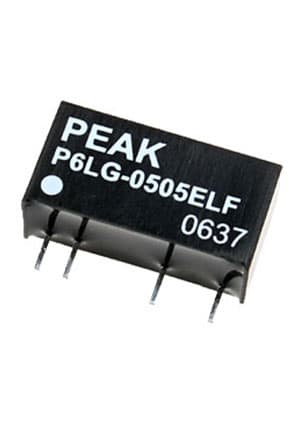 P6LG-0505ELF, DC/DC,1W,Вх:4.5-5.5V,Вых:5V/200mA,стабилизир.,3000V,SIP7