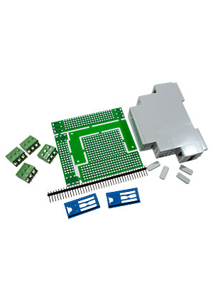 КИТ-151, набор монтажный на DINрейку 1м 3платы+корп+клеммн