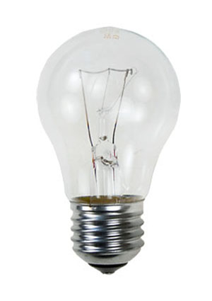 60A1/CL/E27, Лампа  60Вт, прозрачная, цоколь E27, D=50mm
