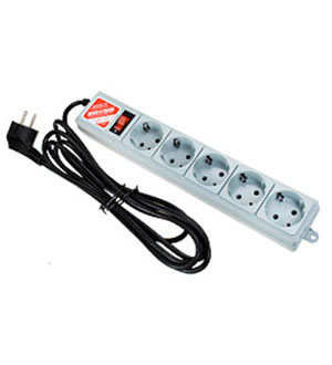SPG-B-10, Power Cube,сетевой фильтр, 3,0м, 5 розеток, серый