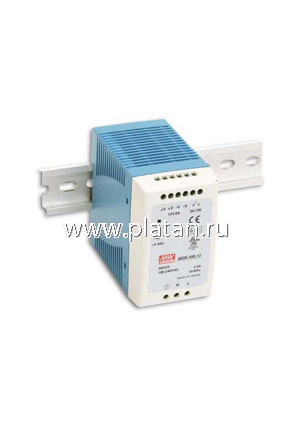 MDR-100-12, AC-DC Din, 100Вт, выход 12В/0:8A, рег. вых
