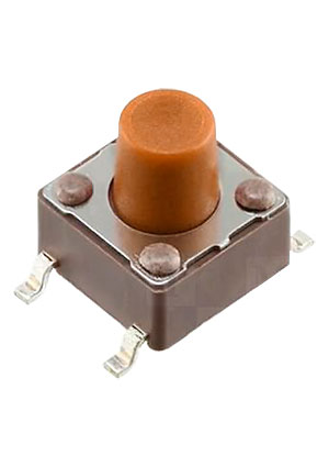 DTSM-65N-V-T/R, кнопка тактовая SMT 6x6 H-9.5 160gf