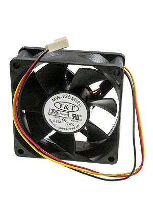 D7025BH-3, (MW-725M12C),вентил.70x70x25, подшиник, 3 pin, провод 25 см