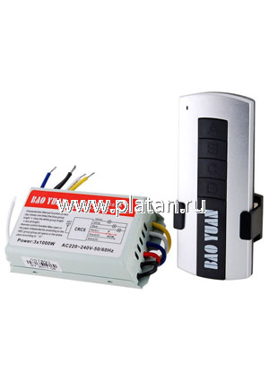 Y7 (TY-7E), Контроллер  встраиваемый для дистанционного управления освещением с ПДУ. 3 канала.