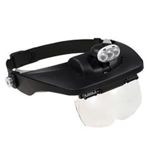 MG81001-E ОЧКИ МОНТАЖ. С LED ПОДСВ. 3 СВЕТОД.1.2Х 1.8Х 2.5Х 3.5Х