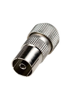 4-007, разъем телевизионный "гн" металл на кабель винт (орешек)