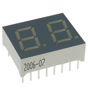 DA04-11EWA, 2-х разрядный дисплей/10mm/red/625nm/1200-4700ucd