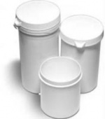 Банка круглая фармацевтическая Экросхим: 130 мл натуральная с крышкой ПП