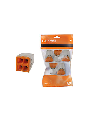 SQ0517-0125, Строительно-монтажная клемма КБМ-2273-244 (2,5мм2) с пастой (5 шт/упак)