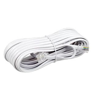18-3051, Телефонный удлинитель 6P4C,L=5.00м., белый