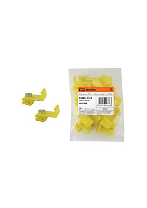 SQ0520-0003, Ответвитель ОВ-3 2,5-6,0 мм2 желтый (25 шт)
