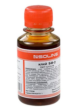 БФ-2 КЛЕЙ ГОСТ 12172-74 100МЛ, БФ-2, Клей, ГОСТ 12172-74, флакон ПЭТ 100мл