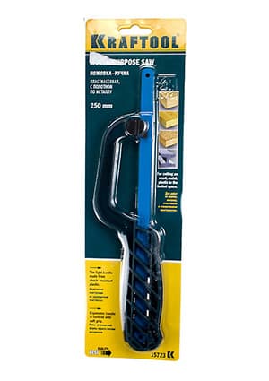 15723, Ножовка- ручка+полотно по металлу 300(250)мм