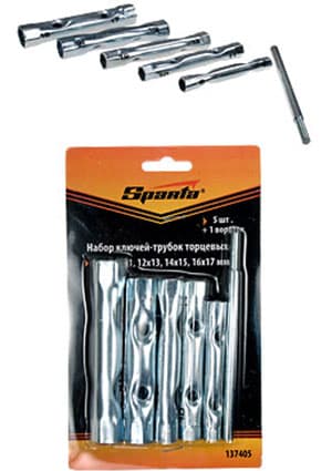 137405, Набор ключей-трубок торцевых,8х17мм,вороток,оцинков. 6шт