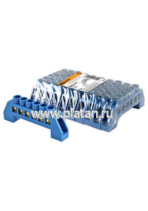 SQ0801-0022, Шина "N" нулевая в изоляторе 8х12мм 6 групп