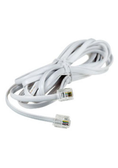 18-3031, Телефонный удлинитель 6P4C,L=3.00м., белый