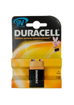MN1604, DURACELL9В, alkaline, ( 6LF22, КРОНА) ,1шт.