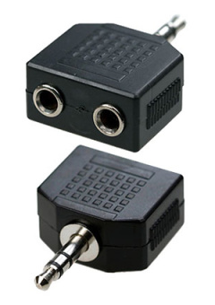 2-055(NP-564), переход 3.5мм "шт" стерео - 2 x 3.5мм "гн" стерео плас.