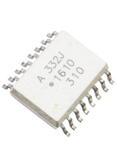 ACPL-332J-500E, оптопара IGBT драйвера 2,5А 890В SO-16