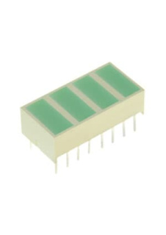 KB-2820SGD, светодиодная полоса 4 сегмент. зеленый 20x10мм 40мКд
