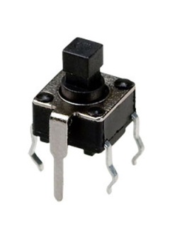 0673GHIM-130G-G, кнопка тактовая 6х6 с заземл. h=7.3мм