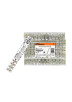 SQ0510-0043, Зажим винтовой ЗВИ-15 полипропилен 1,5-6мм2 12пар 100 С белый (индивидуальная упаковка)