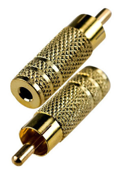 2-224G, переход RCA "шт" - 3.5мм "гн" моно металл "позолоченный"