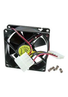 FANCASE-4, Вентилятор,  80x80x25, втулка, 4 pin Molex, провод 30 см