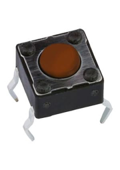 DTS-62N-V, кнопка тактовая 6x6 H-5 160gf с заземлением