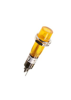 L-814Y-12V, светодиод с держателем желтый 12В