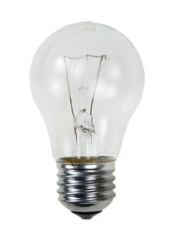 60A1/CL/E27, Лампа  60Вт, прозрачная, цоколь E27, D=50mm