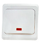 BC10-005B, Выключатель "Этюд" 1-кл СП с индикацией 10А (белый)