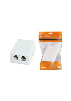 SQ1809-0002, Телефонная розетка 2x6Р-4С